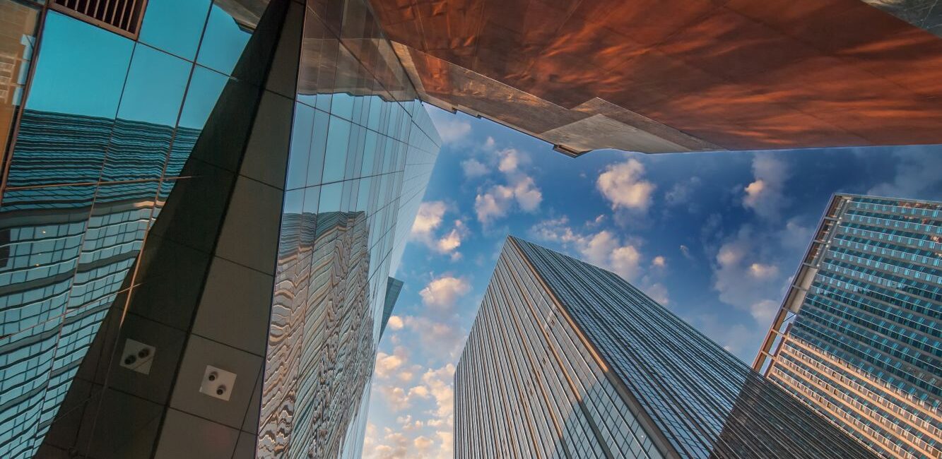 Buildings and clouds