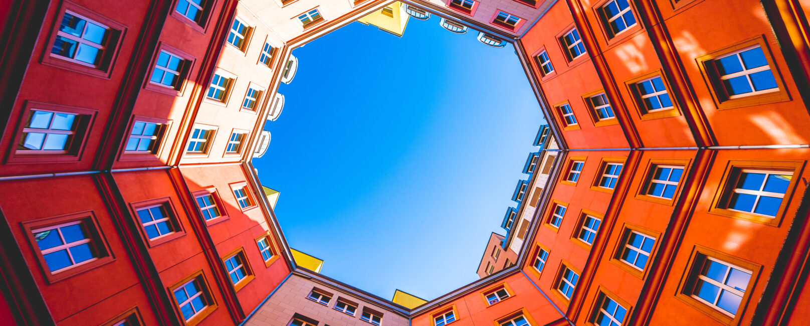 Octagon shape building inner court