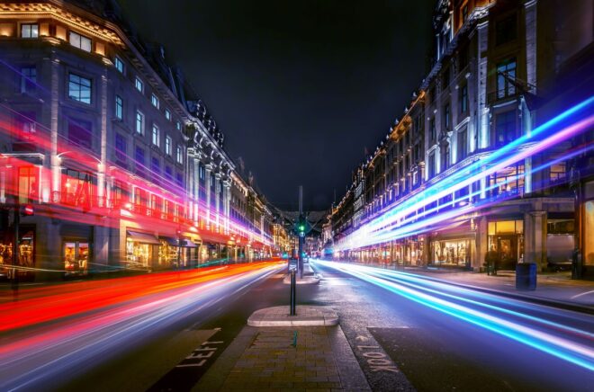 Reget street at night